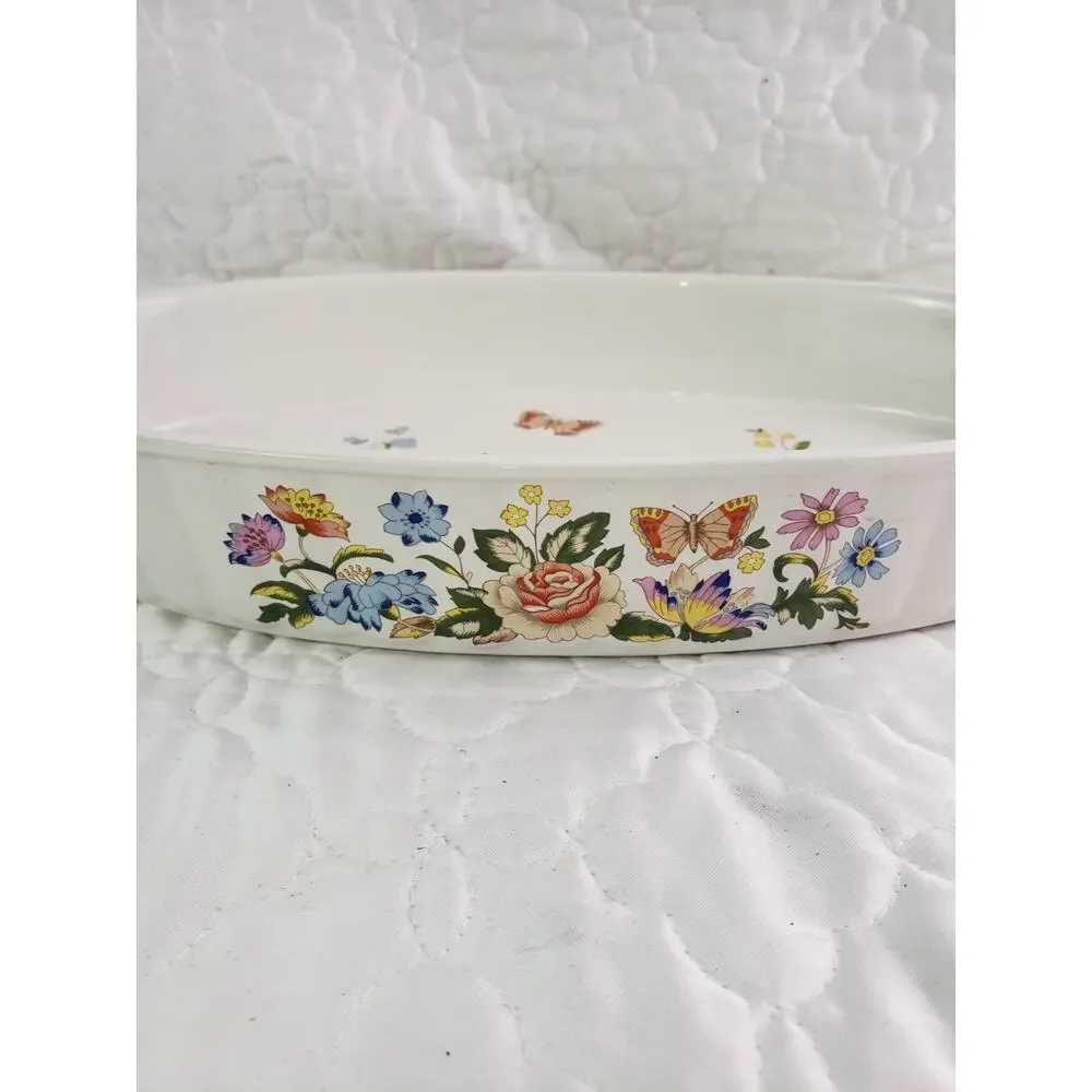 Aynsley Hystyle Cottage Garden Oval Bowl Baker Oven to Table Casserole 12